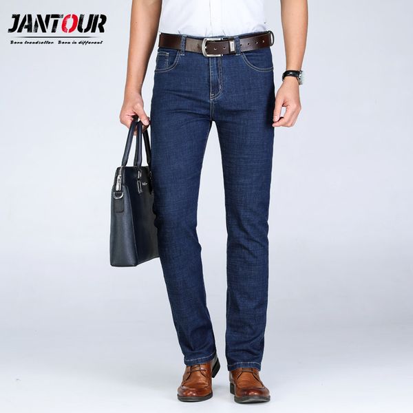 

brand 2019 new mens stretch jeans male blue soft denim fashion designer straight fit jean jean men big size 35 38 40 42 44 46