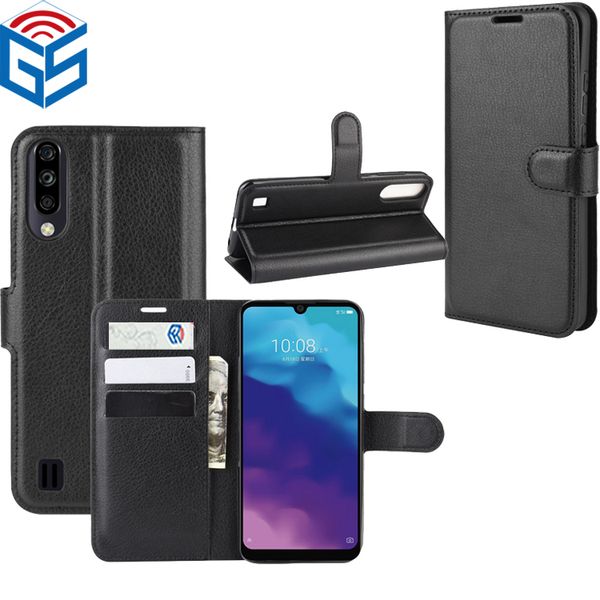 

litchi pu folio wallet leather card holder flip cover case for zte blade a3 lite 2020 a7 2020 a5 2020