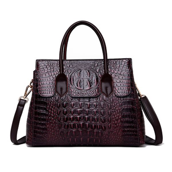 

womens designer handbag luxury business ladies bag crocodile handbag custom retro trend bag female 2020 new style
