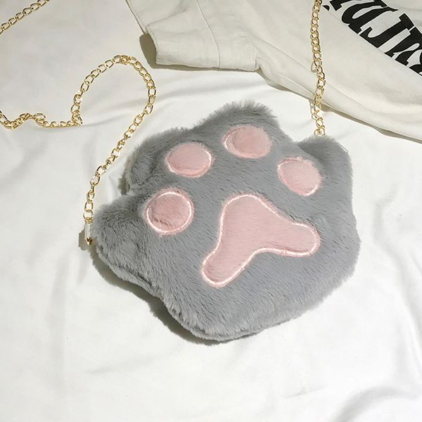 

1 pcs women student shoulder crossbody bag durable anti-wear cute plush cat bags for mobile phone 18x20x3cm