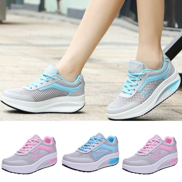 

moking2019 summer women flat shoes fashion women's mesh breathable sneakers casual shoes student running #g30, Black
