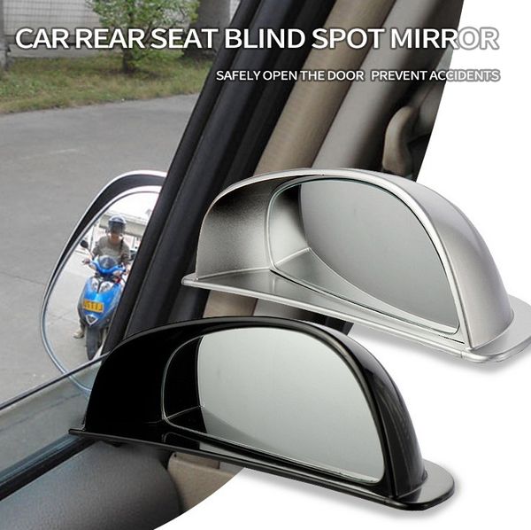 

1pair car rear seat rearview mirror auto backseat blind spot mirror get off observed b-pillar auxiliary wide angle