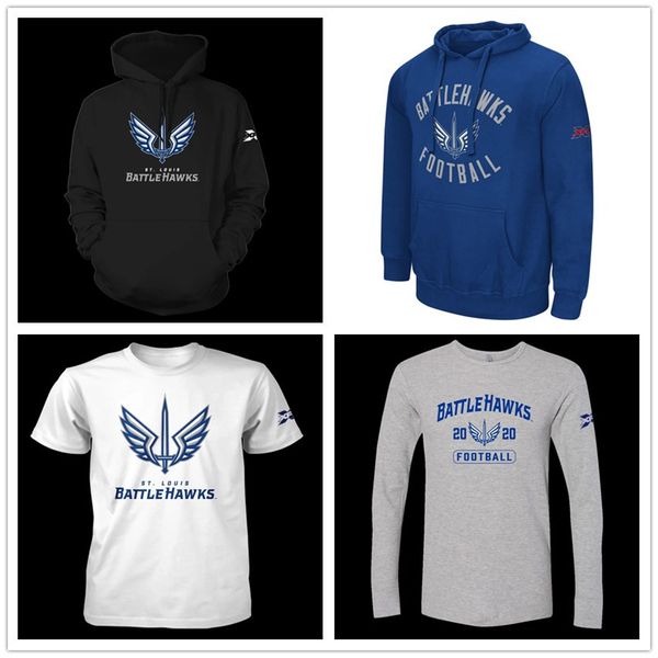 

2020 st. louis battlehawks pullover hoodie brogan roback ta'amu christine michael matt jones taylor heinicke xfl football jerseys t-shi, Black