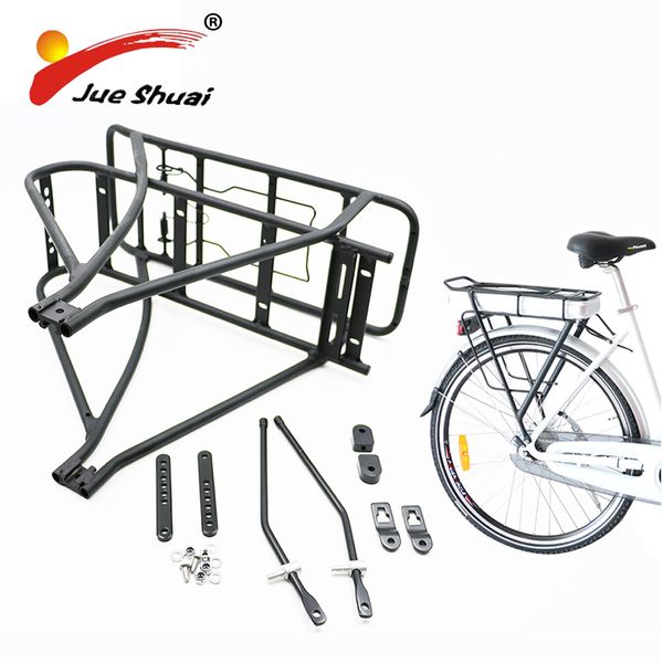 

adjustable 26inch 28inch 700c bike luggage rack black double layer e bike bicycle battery rear carrier for bicycle accessories