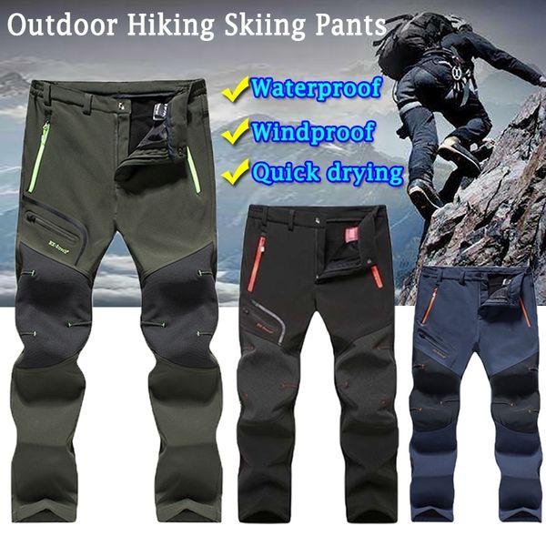 pantaloni da trekking abbigliamento invernale da uomo impermeabile da trekking all'aperto pesca pantaloni soft shell fish climbfor camping ski climbing pantalone tecnico