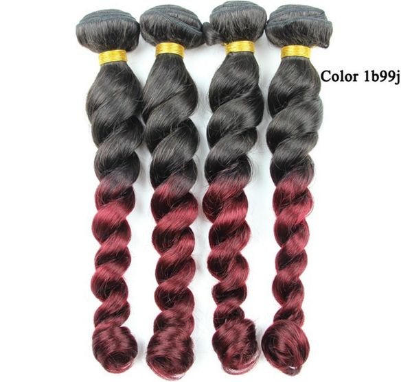 

vmae peruvian ombre hair extensions two tone human hair weaves 3 bundles peruvian loose wave ombre virgin weave ombre human hair, Black