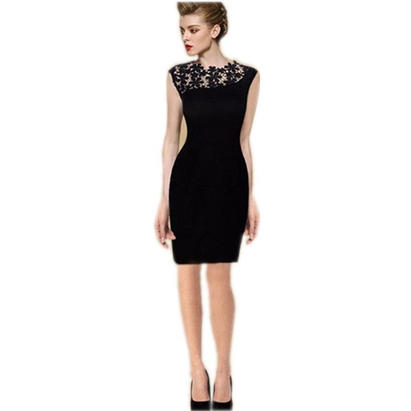 

Women Casual Dress Summer Sexy Stretch Party Lace Bodycon Pencil Dresses Vestidos Crochet Elegant Dress Size S-2XL
