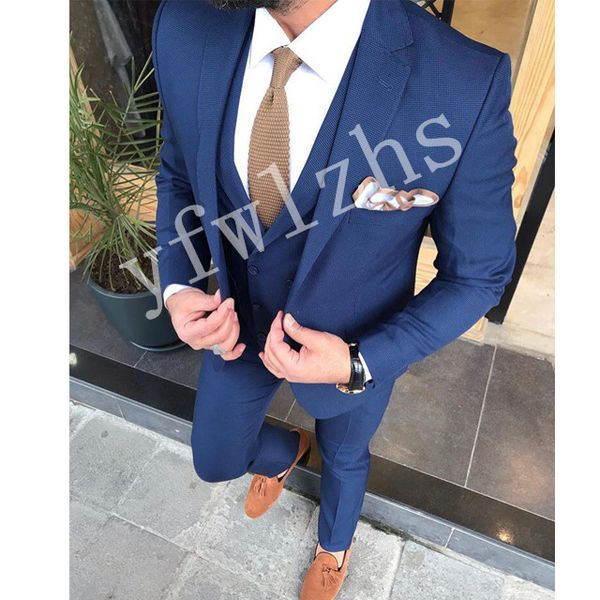 

classic one button handsome groomsmen notch lapel groom tuxedos men suits wedding/prom man blazer ( jacket+pants+vest+tie) w70, Black;gray