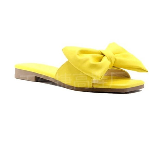 

ladies slippers flat bow sandals casual beach shoes fashion ph-cfy20061839, Black