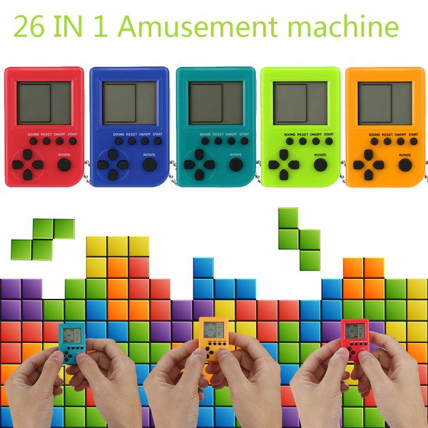 

2pcs tetris video game player mini handheld game console 26 retro player gifts consolas de videojuego l0625#d