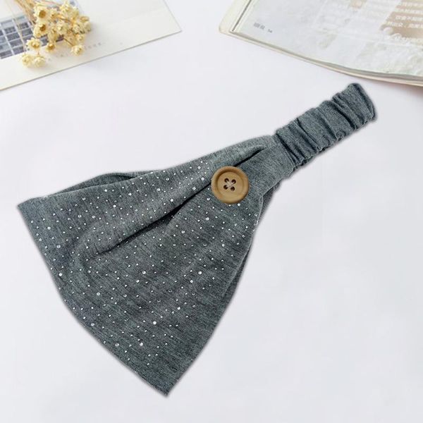 

rhinestone yoga headband sports fitness elastic button wide sweatband hair bands hair bands turban accessories