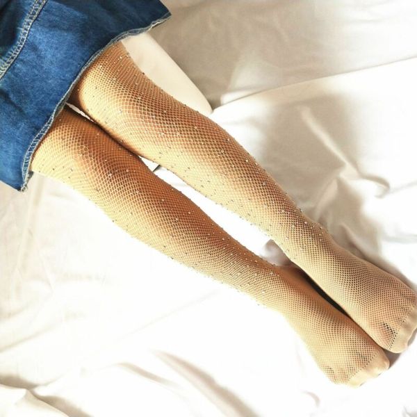 

toddler kids girl mesh tights long sequin diamond princess tight stockings children lovely fish net tight summer pantyhose 7-16t, Blue