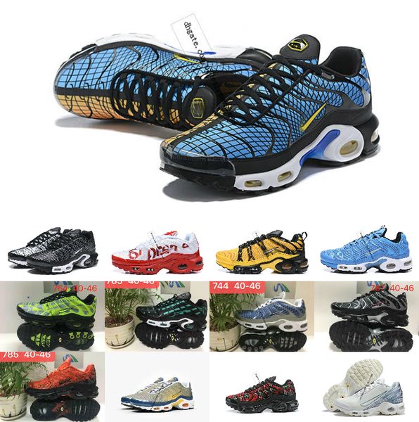 

2019 new designer tn shoes breathable mesh chaussures homme tn requin noir casual men running shoes size 7-12, Black