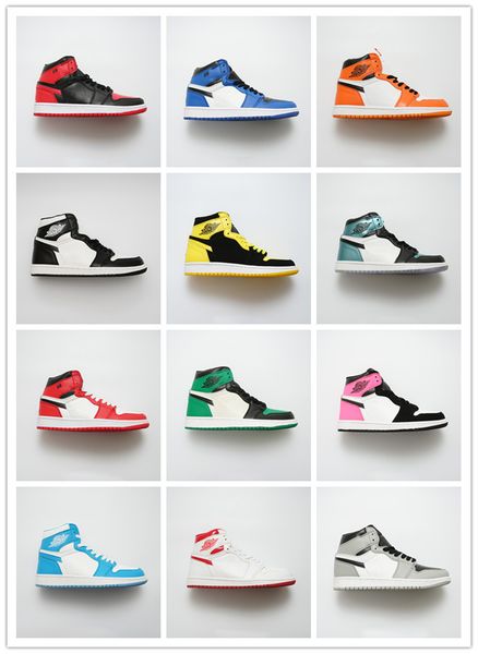 

1 men's high-sports basketball shoes mid classic 1 og bred toe black toe joe1 women's training sneakers size 36-46