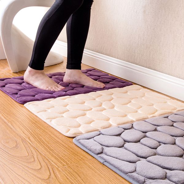 

bathroom carpet set coral fleece mats set memory foam rug toilet non-slip pebble flannel pad bathroom shower floor carpet