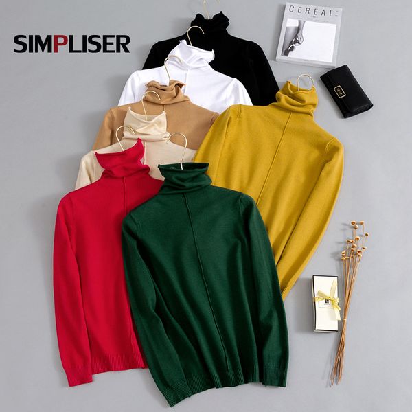 

turtleneck basic sweaters women knitting long sleeve bottoming knitted tees white khaki red pullovers female pull mujers, White;black