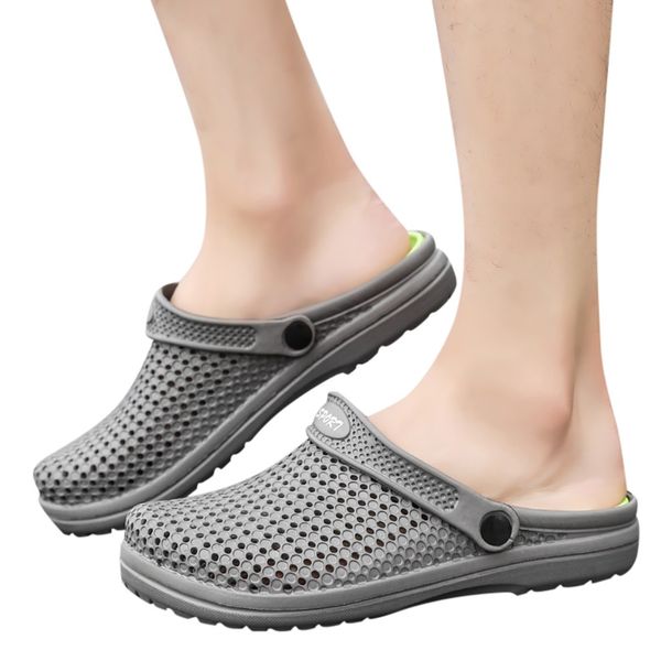 

#5 men's slippers new men's sandals outdoor men's summer hole shoes sandals breathable casual outdoor non-slip beach slipper, Black