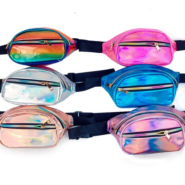 

fashion waist pack holographic funny pack laser bum bag women's belt waist bag hologram purse