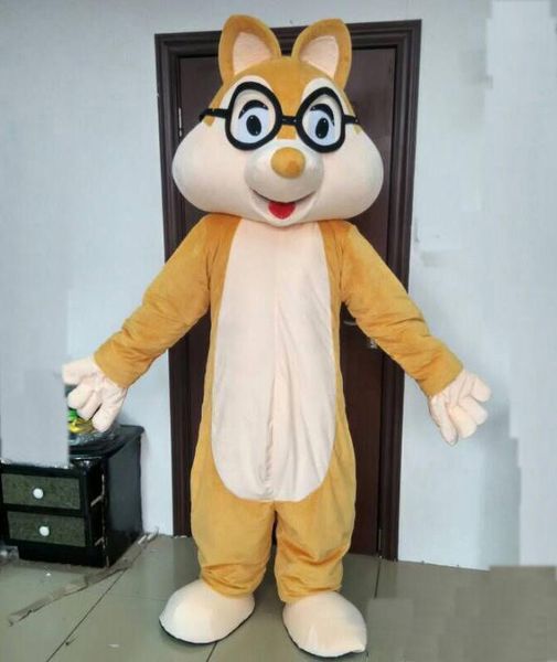 

2020 plush squirrel character mascot costume for to wea for sale, Red;yellow