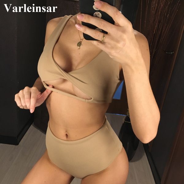 

special fabric vintage swimsuit female high waist bikini women swimwear two-piece bikini set 2019 bather bathing suit swim v1118