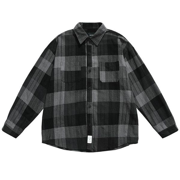 

male plaid shirts printed shirt men long sleeve mens casual shirts cotton retro mens shirt man autumn blouse men ii50cs, White;black