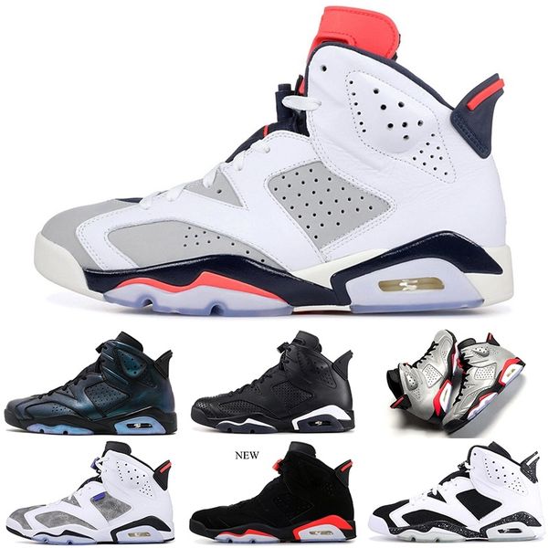 

2019 black infrared 6 6s basketball shoes reflective silver bred cny carmine tinker unc black cat pinnacle mens sports sneakers 7-13