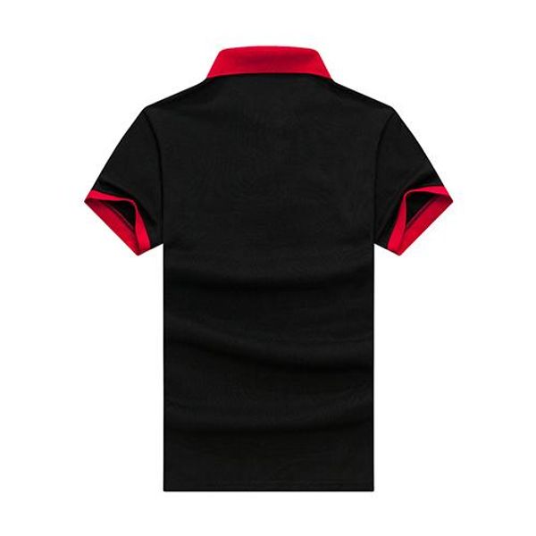 

running short sleeve trendy men's quick-drying round neck short-sleeved lapel t-shirt wo-93, Black