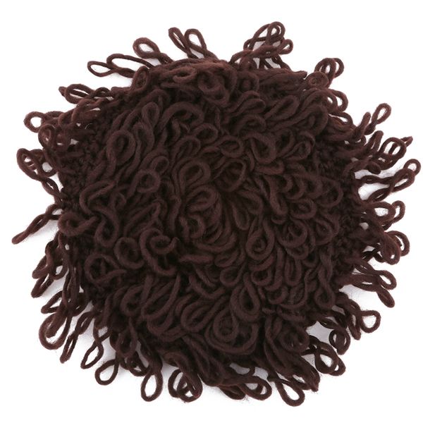 

симпатичные детский парик beanie толстые теплые парики hat завитые caps хэллоуин 100% handmade зимы вязания крючком 0-3 месяцев, 4-6 месяцев, Yellow