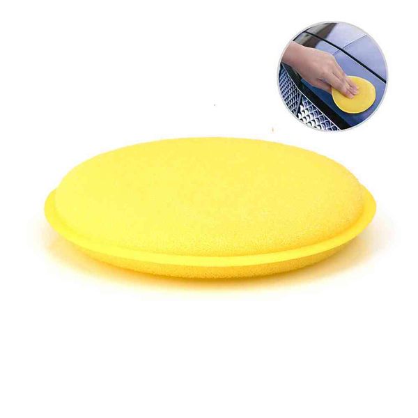 

польский 1 шт воск автомобиль автомобиль пены губка для рук мягкий воск желтый губка pad / буфер для автомобилей детализация care отмыть инс