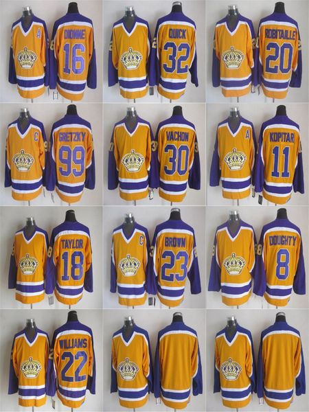 

vintage ccm wayne gretzky jersey los angeles kings marcel dionne jonathan quick rogie vachon luc robitaille drew doughty man hockey jerseys, Black;red