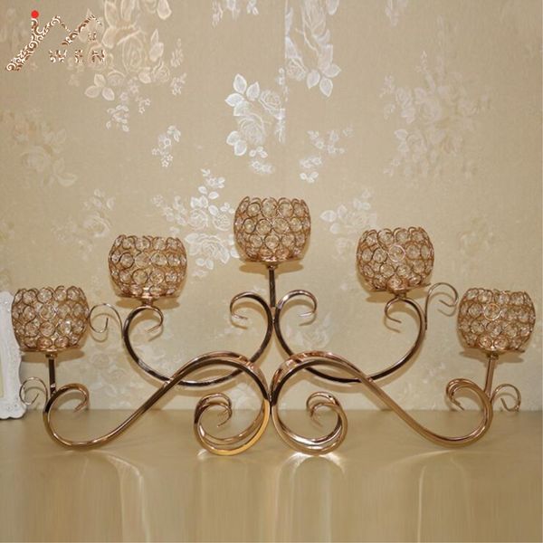 

rated 5 head metal crystal candle holder wedding candelabras