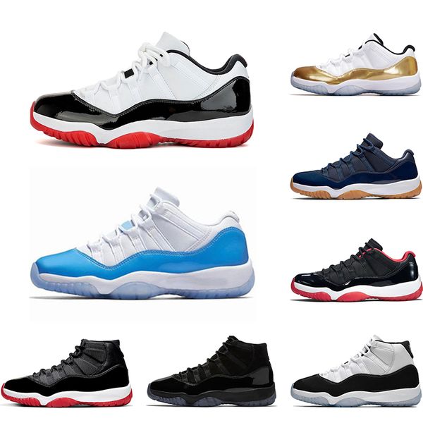 

11 basketball shoes 11s bred metallic silver concord 45 cap and gown gamma blue low navy mens trainers sports sneakers size 5.5-13