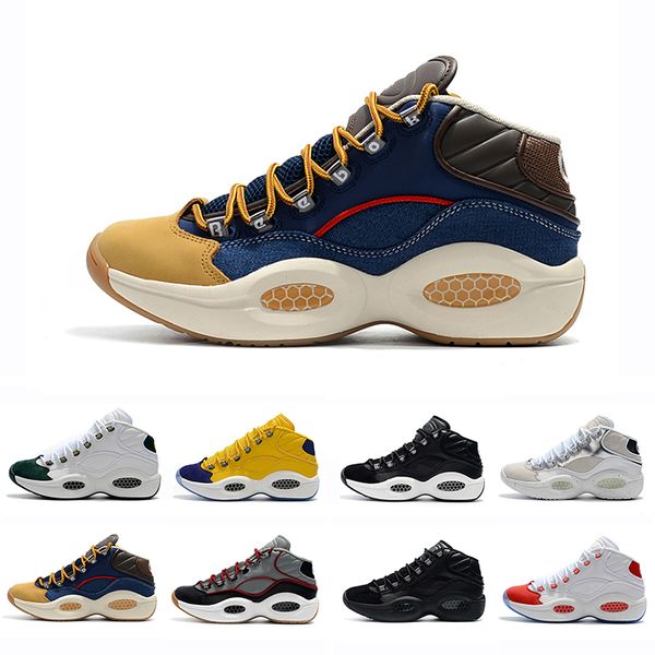 

new designer shoes allen iverson question mid q1 basketball shoes answer 1s zoom mens athletic luxury elite sports sneakers eu40-46
