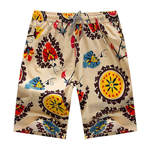 

plus size printing men's short pants summer cotton beach pant casual outdoor sport running short pant fashion drawstring shorts, White;black