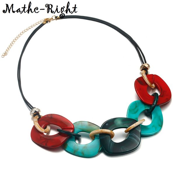 

women's colorful acrylic necklace for women geometric necklaces & pendants statement necklace new arrival fashion jewelry nr057, Silver