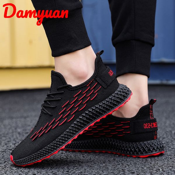 

damyuan 2019 new winter flying weaving comfortable warm men sneakers outdoor leisure non-skid dragon scale running shoes
