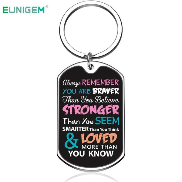 

graduation keychain gifts for women men him her always remember you are braver birthday charms pendant for kids teens students, Silver