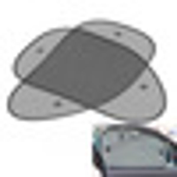 

2 pcs 65*38cm black car sun shade side window sunshade cover mesh visor shield