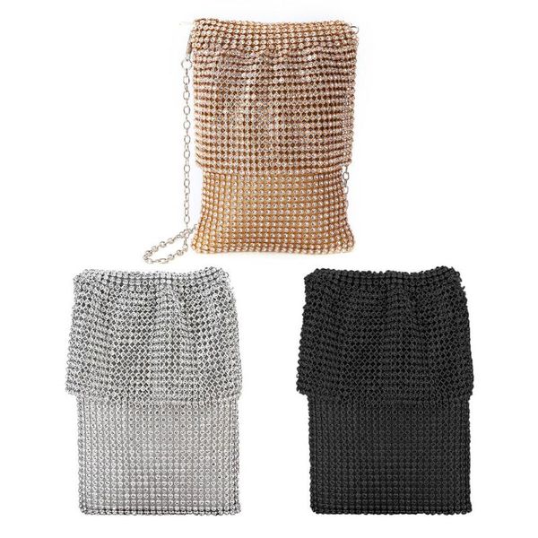 

fashion evening handbags clutch purses for women small crossbody bag cell phone wallet rhinestone & polyester