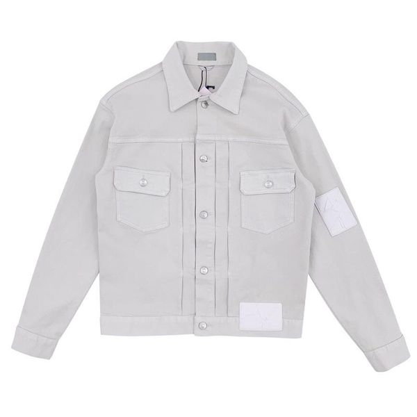 

19ss france fashion high-end stretch denim jacket washed jeans vintage women men casual outwear high street hip-hop denim jackets hfymjk300, Black;brown