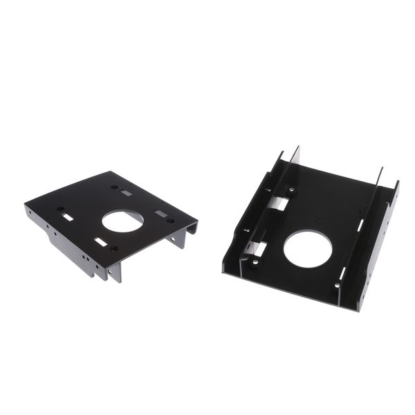 

2x dual ports 2.5 to 3.5 adapter mounting bracket hard drive holder