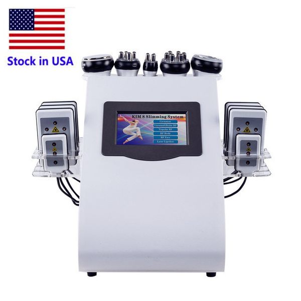 

2020 40k ultrasonic cavitation machine 8 pads liposuction lllt lipo laser rf vacuum cavi lipo slimming skin care salon spa equipment