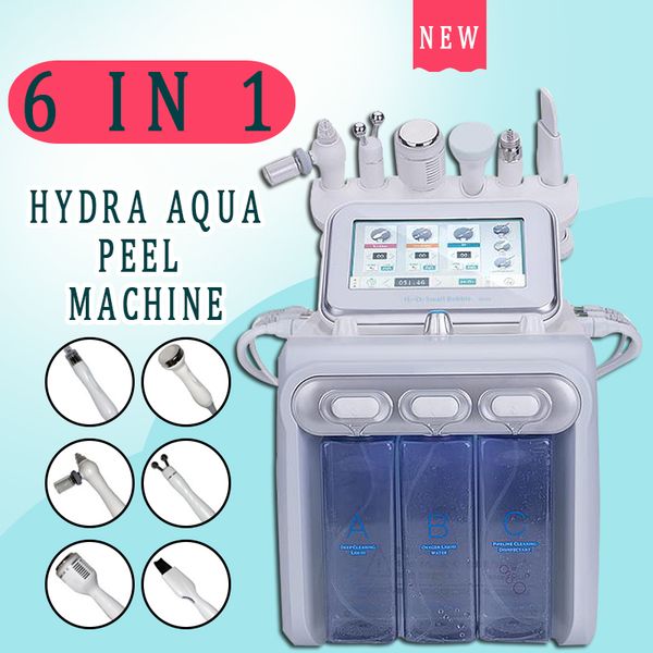 

6 in 1 hydrafacial dermabrasion machine water oxygen jet peel hydra skin scrubber facial beauty deep cleansing rf face lifting cold hammer