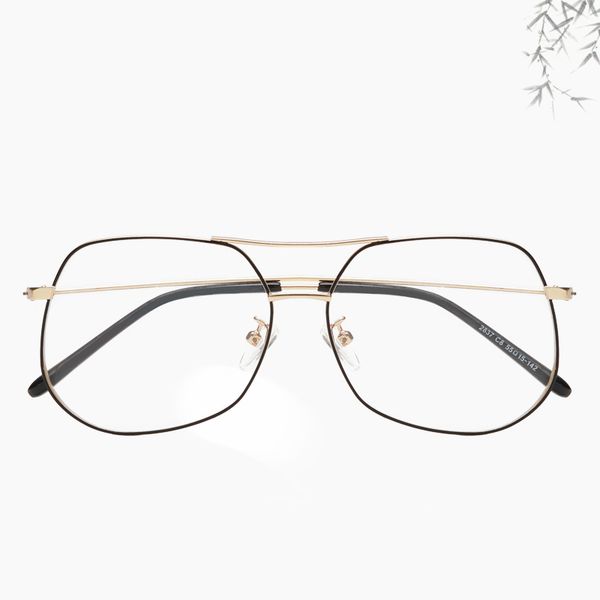 

new irregular style flat lens with lens frames for men and women, Black
