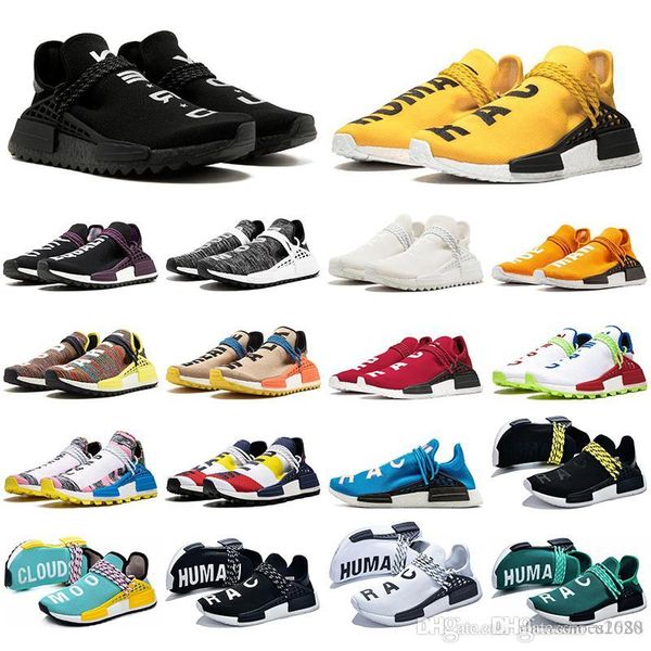 

with socks nmd human race mens running shoes pharrell williams sample yellow core black sport designer shoes sneakers breathable