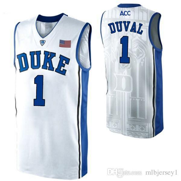

#1 trevon duval duke blue devils white black bule college basketball jersey retro stitched embroide name and number xs-6xl vest jerseys, Black;blue