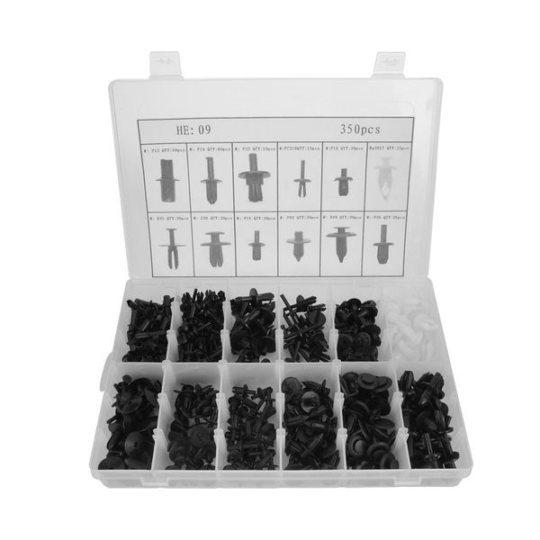 

350pcs auto car push retainer pin rivet trim clip car body plastic fasteners