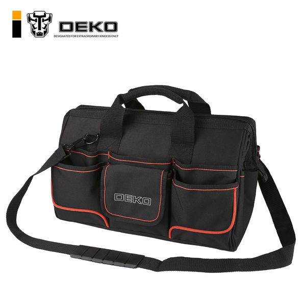 

deko 16-inch waterproof tool bag 600d oxford cloth crossbody bag large capacity w/ adjustable shoulder strap