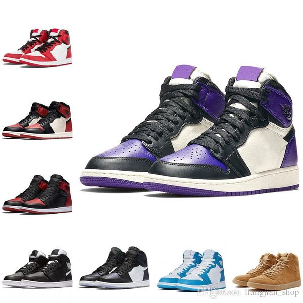 

jumpman 1 basketball shoes athletics sneakers running shoe for women sports torch hare game royal pine green court 36-47 size