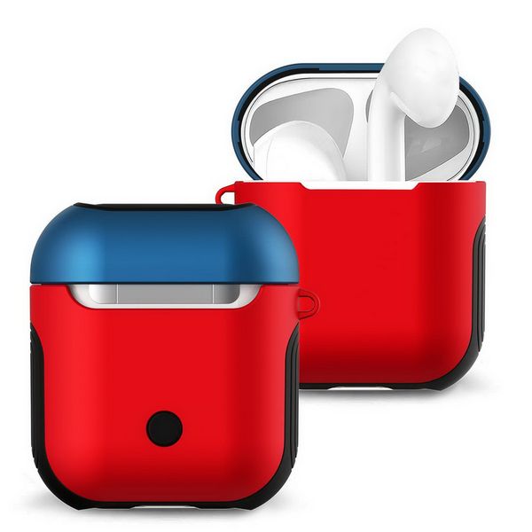 

High qaulity ilicone ca e rugged rubber cover for apple airpod air pod airpod acce orie with carabiner hook oft ilicone ca e and hard c